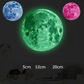 3D Luminous Moon Wall Sticker